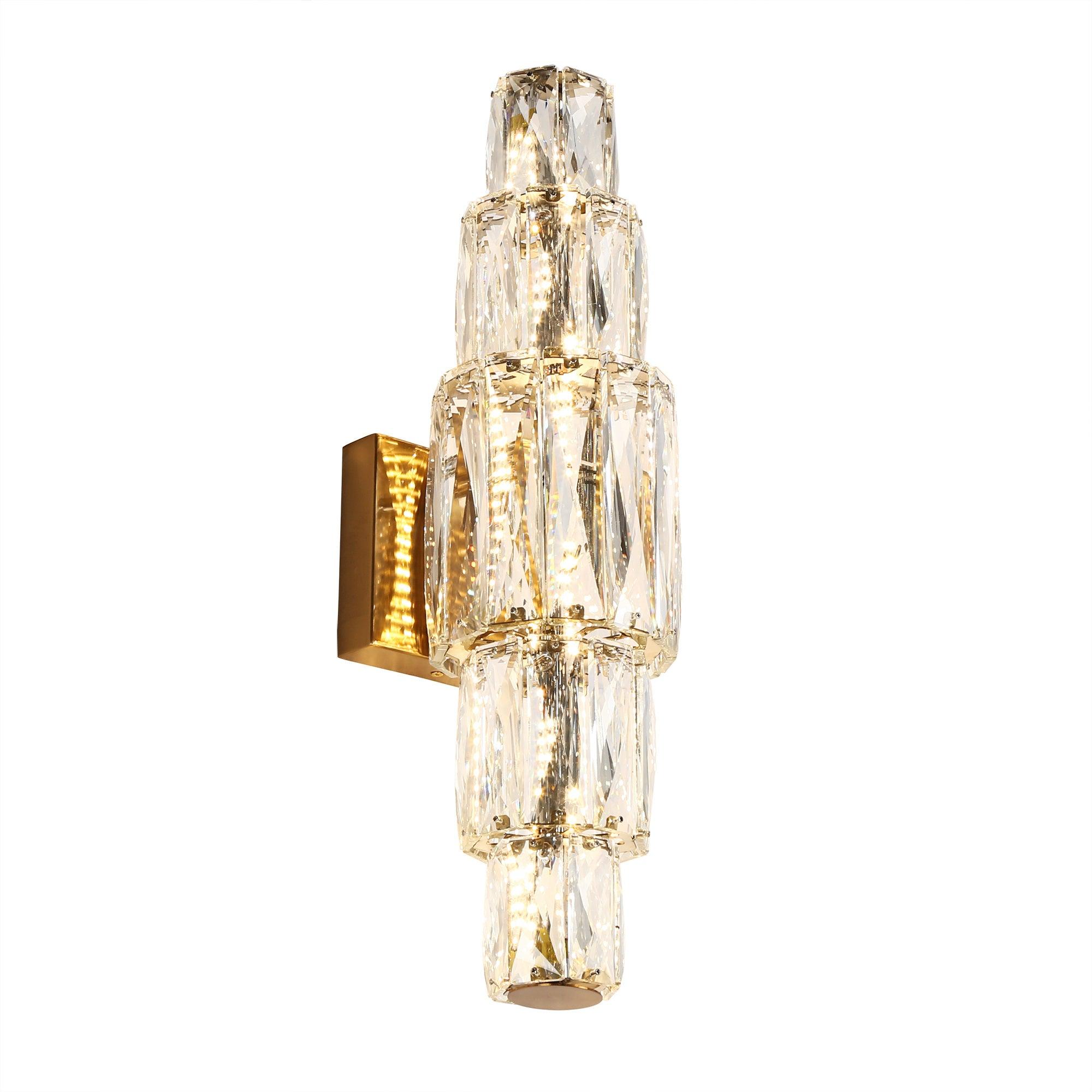 1-Light LED Crystal Wall Sconce