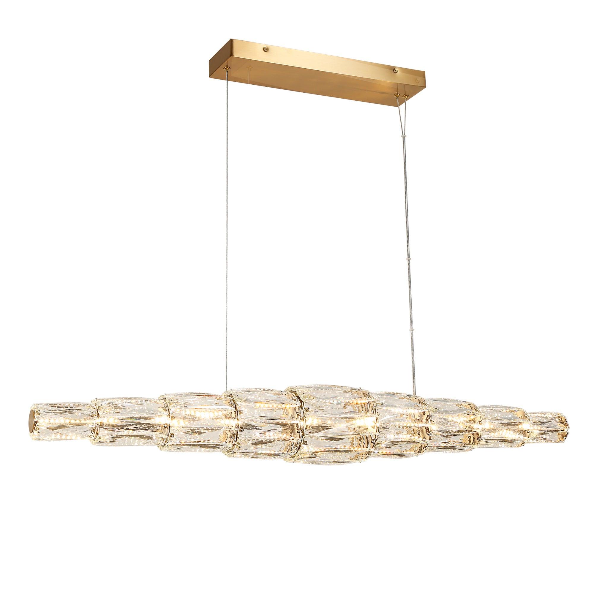 1-Light LED Crystal Kitchen Island Chandeliers