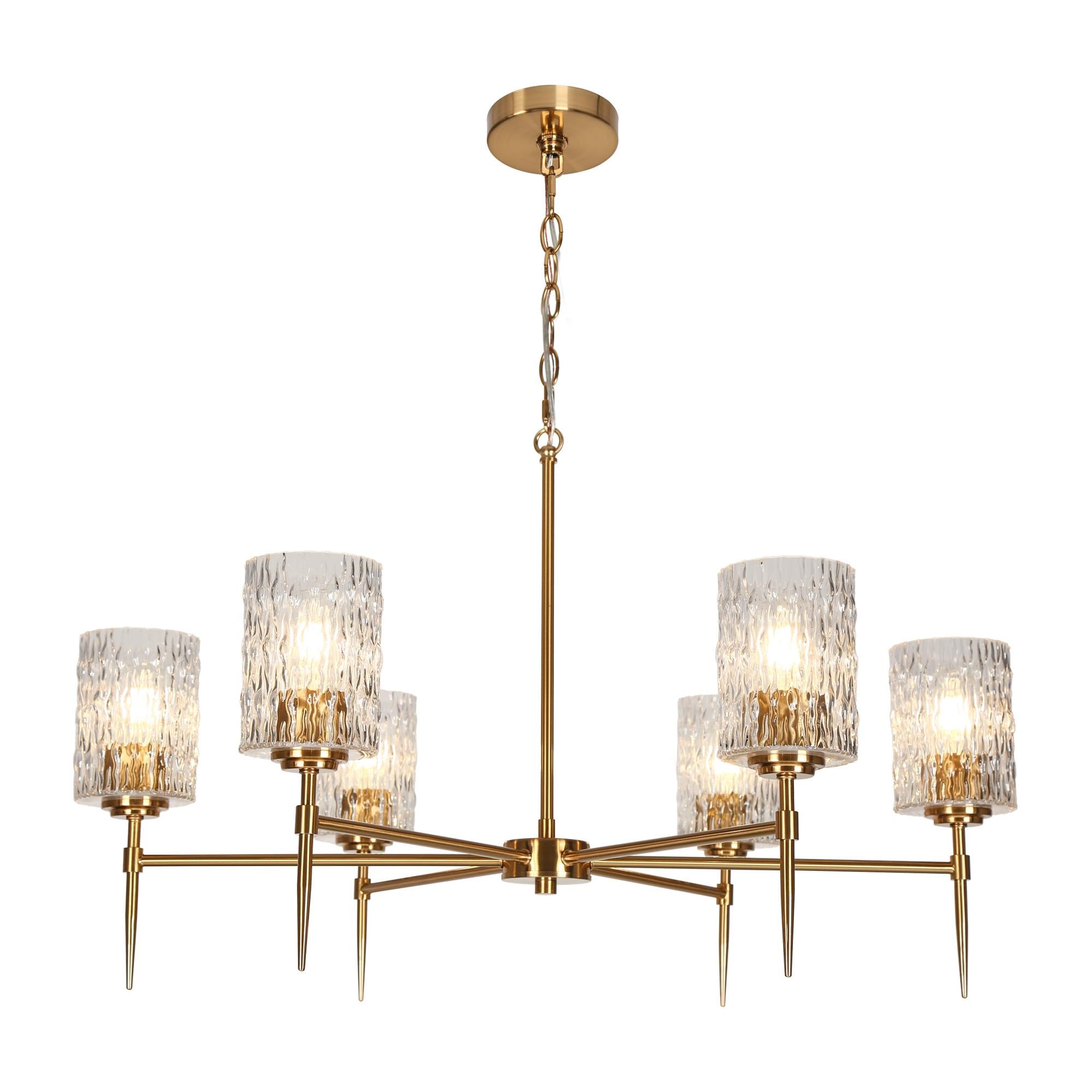 Everardgeon 6-Light Large Brass Chandelier