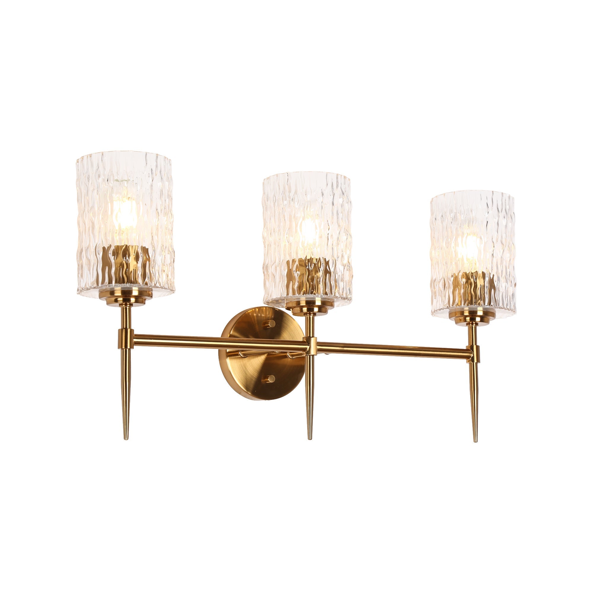 3-Light Gold Bathroom Vanity Lights