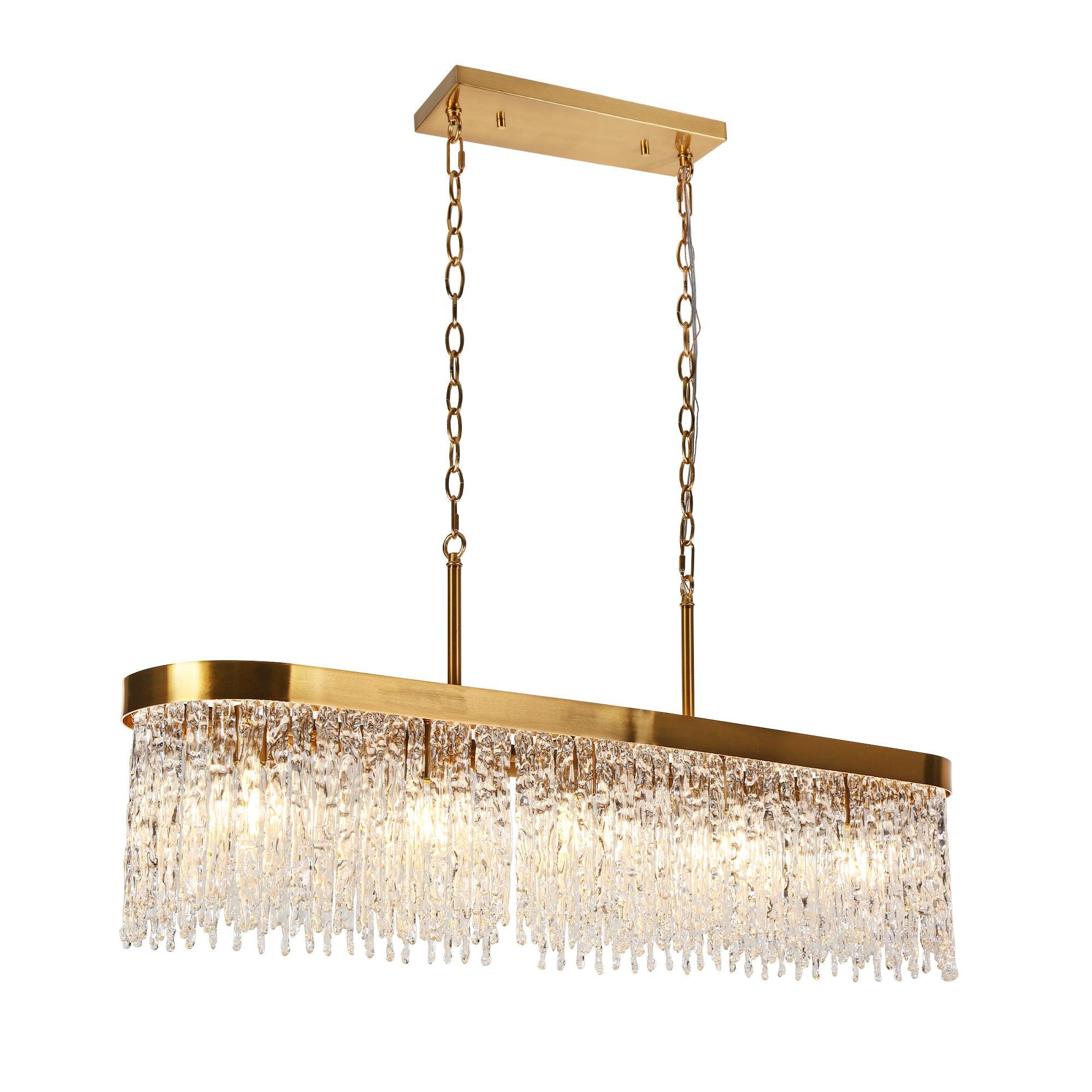 5-Light Glass Kitchen Island Chandeliers