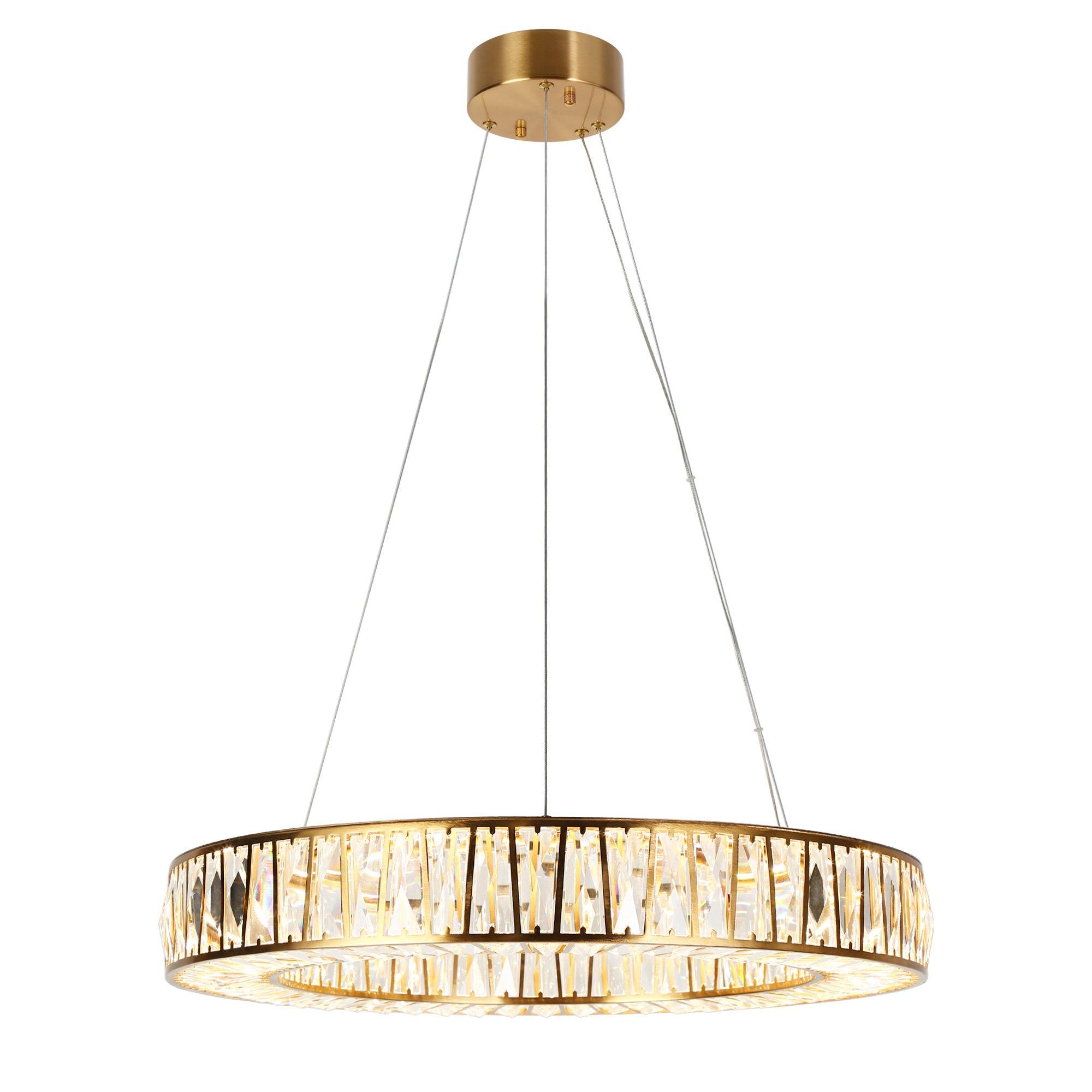 1-Light Glam LED Crystal Chandeliers