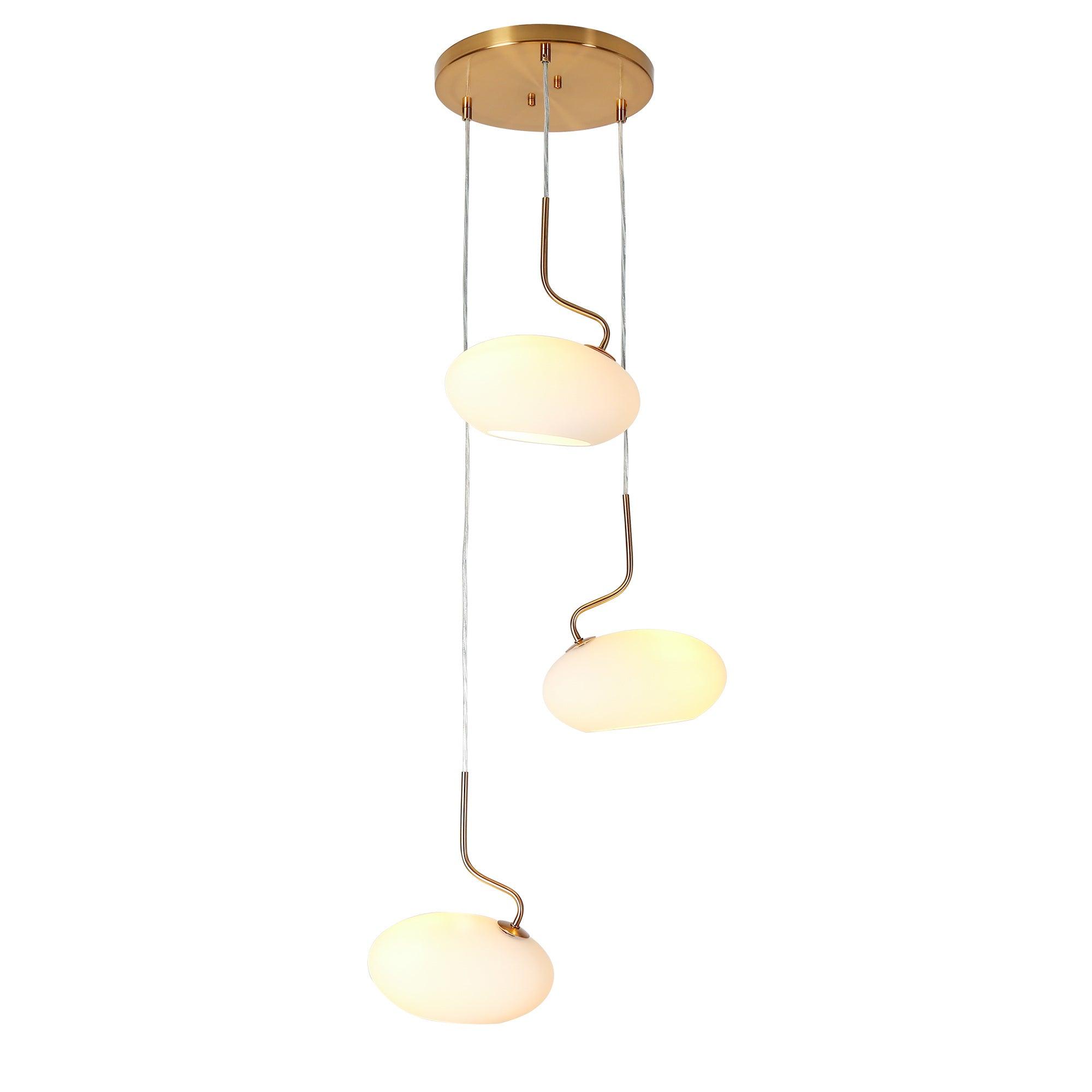 3-Light Cluster Frosted Glass Pendant Light