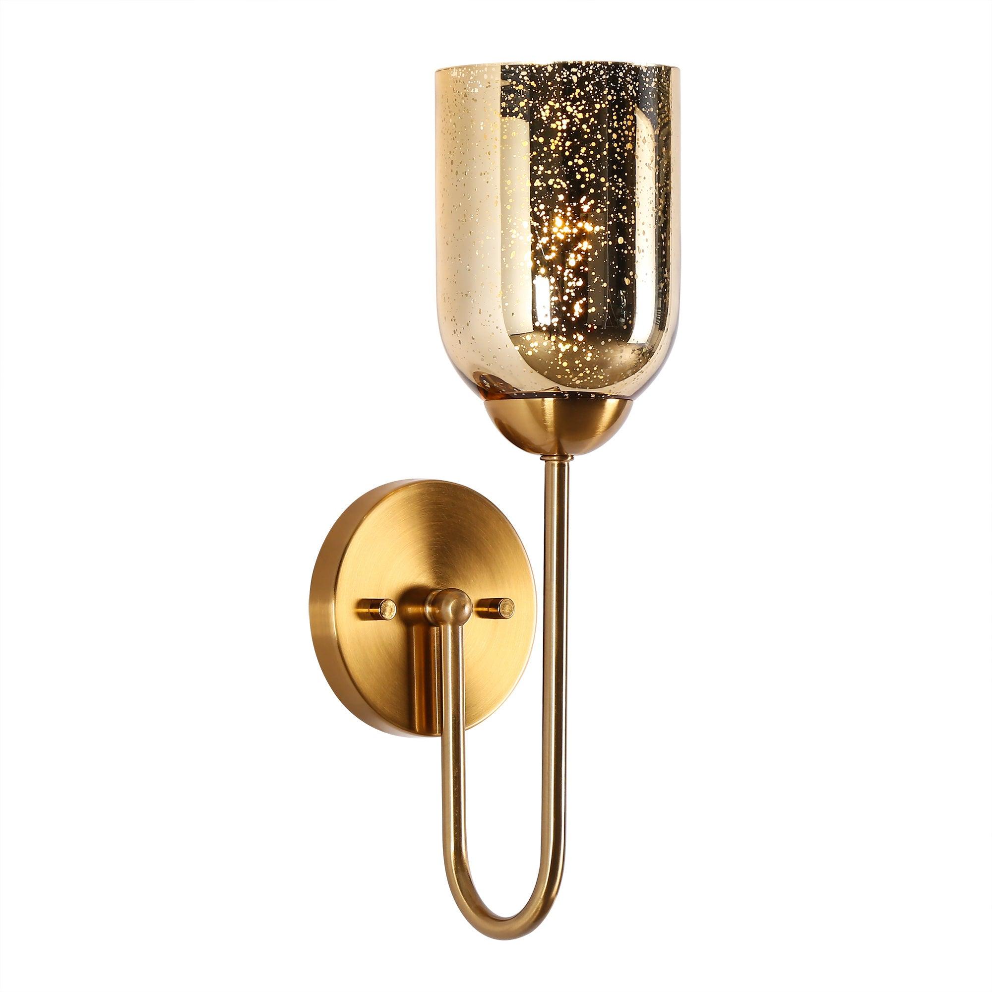 1-Light Gold Swing Arm Wall Sconces Light