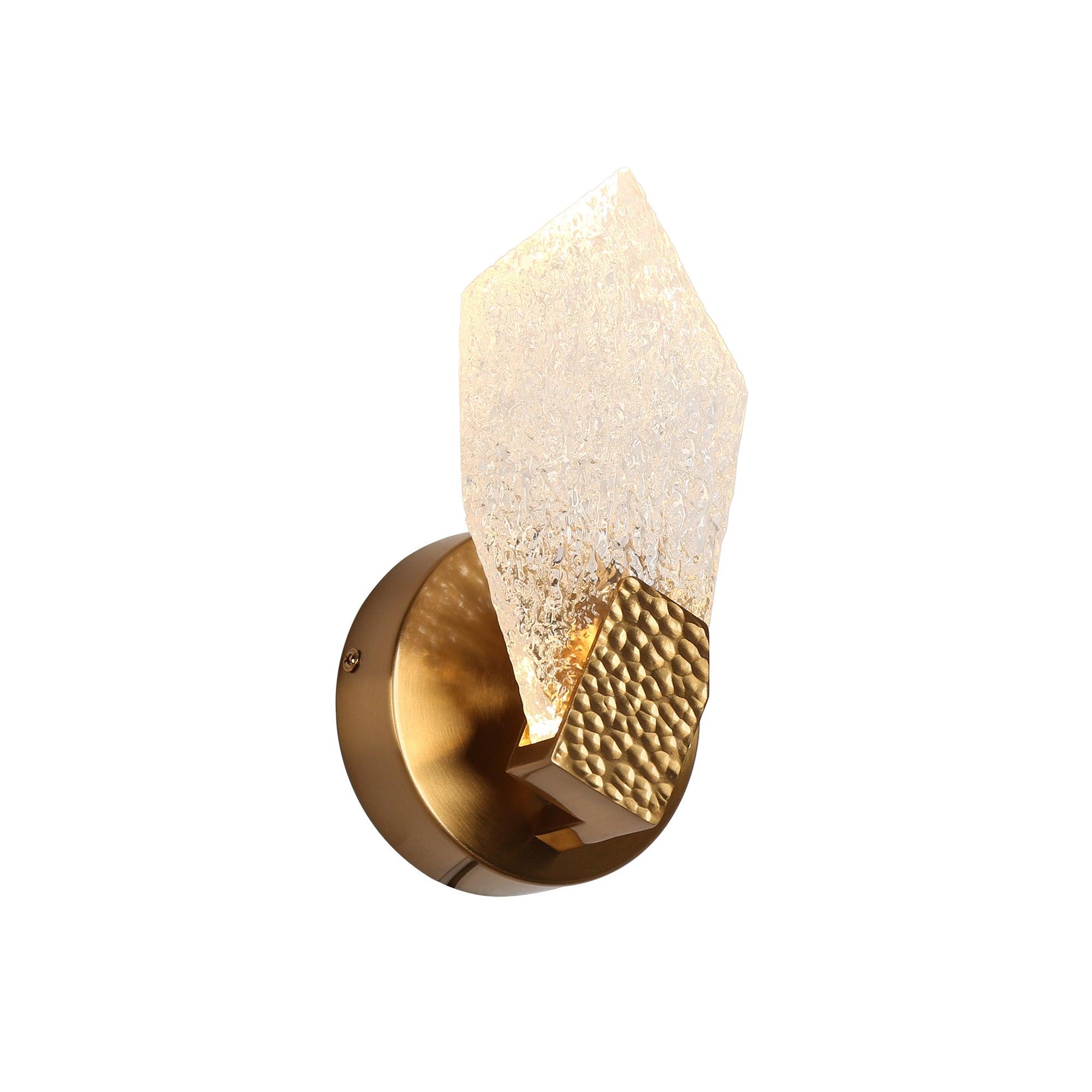 1-Light LED Gold Resin Wall Sconce