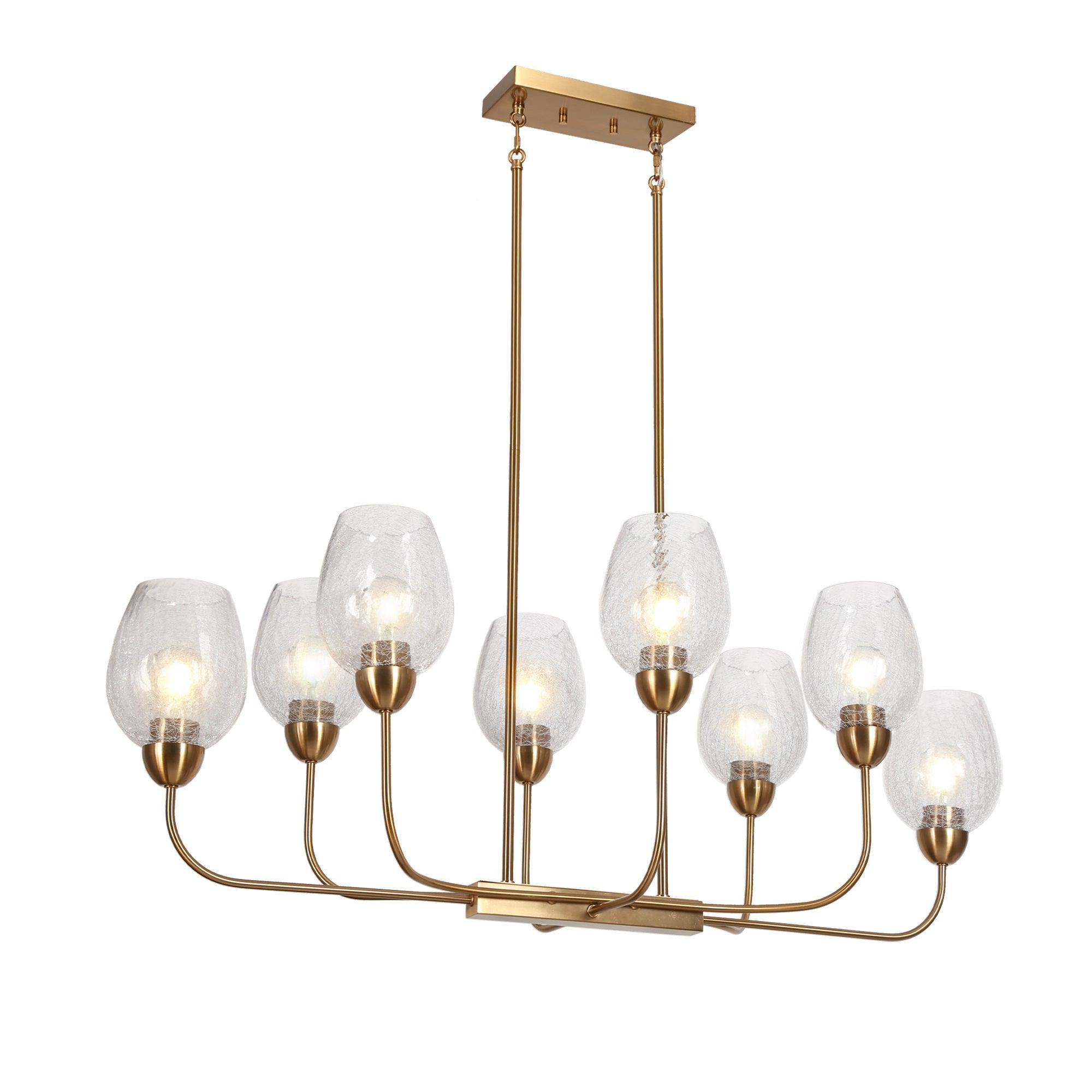 8-Light Gold Sputnik Island Chandelier Lights
