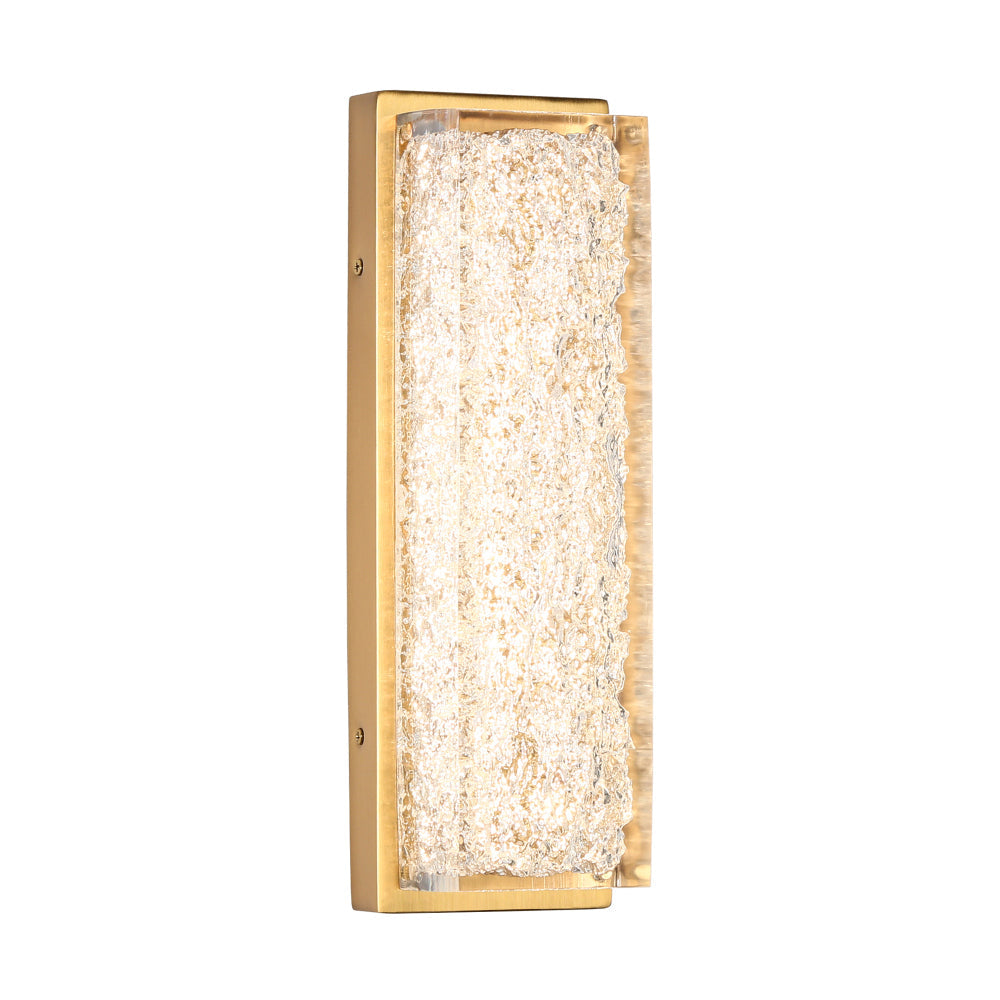 Solarithos 1-Light Modern Gold with Crystal LED Wall Sconces