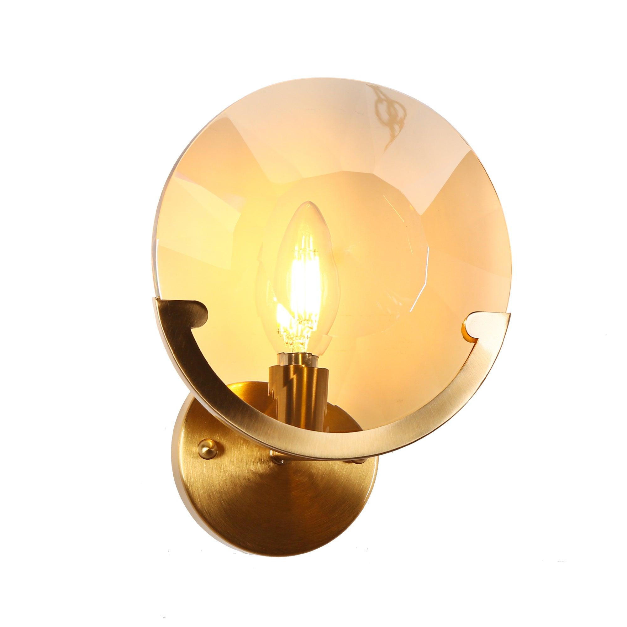 1-Light Crystal Wall Sconce Lamp